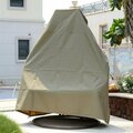 Patio Trasero 92 x 80 in. Hanging Double Hanging Egg Swing ChairCover, Brown PA2609714